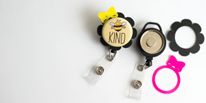 Personalized Retractable ID Badge Reels  Swappable Designs Tagged Gift  for Orthodontist - Topperswap